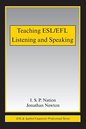 Beispielbild fr Teaching ESL/EFL Listening and Speaking zum Verkauf von Better World Books