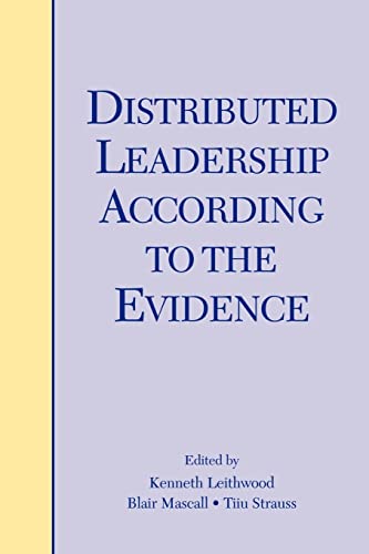 Imagen de archivo de Distributed Leadership According to the Evidence a la venta por Better World Books Ltd