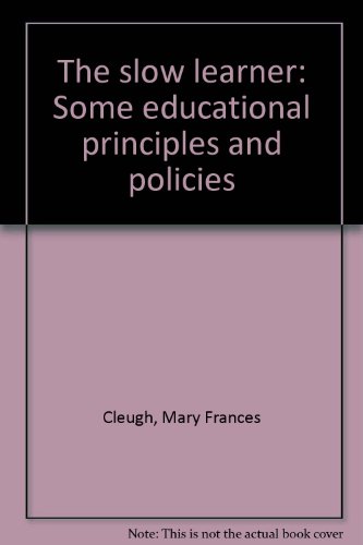 9780416041507: The slow learner: some educational principles and policies,