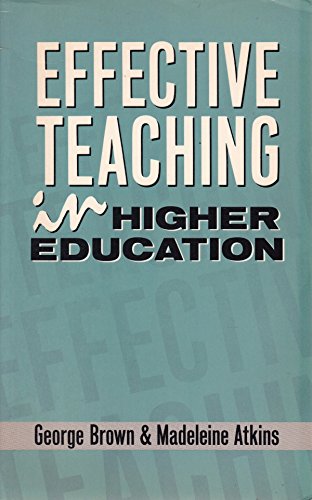 Stock image for Effective Teaching in Higher Education for sale by Better World Books