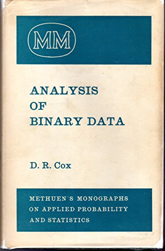 9780416104004: Analysis of Binary Data (Monographs on Applied Probability & Statistics)
