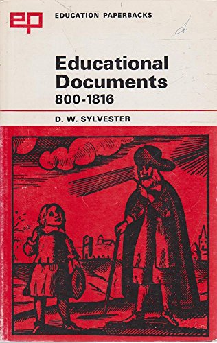 9780416137309: Educational documents, 800-1816 (Education paperbacks)