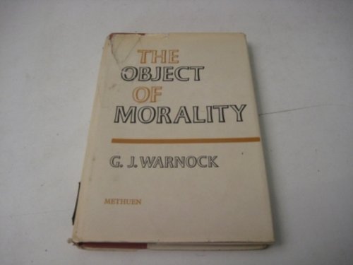 Beispielbild fr The Object of Morality zum Verkauf von Better World Books