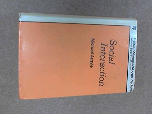 Imagen de archivo de Social Interaction (Manual of Modern Psychology S.) a la venta por WorldofBooks