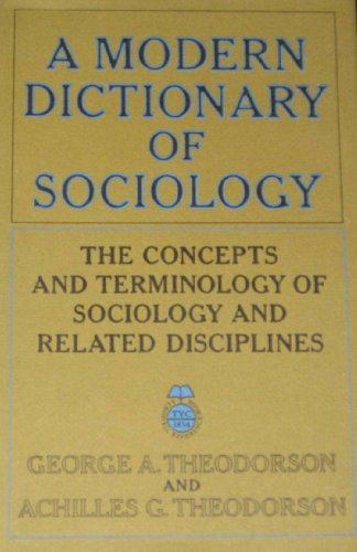 Imagen de archivo de Modern Dictionary of Sociology a la venta por Modetz Errands-n-More, L.L.C.