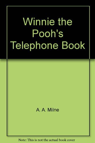 Imagen de archivo de Winnie the Pooh's Telephone Book a la venta por AwesomeBooks