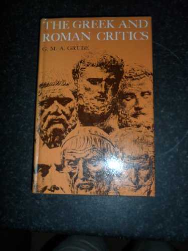 Beispielbild fr The Greek and Roman Critics zum Verkauf von Dunaway Books