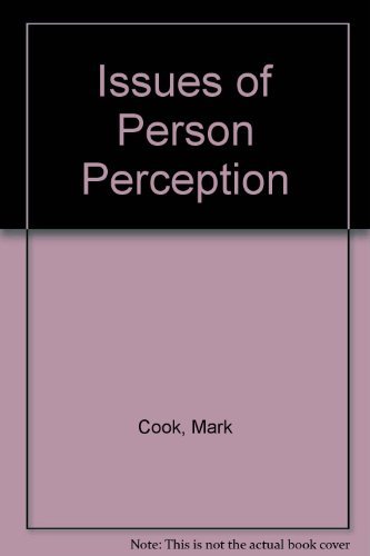 Beispielbild fr Issues in Person Perception zum Verkauf von PsychoBabel & Skoob Books