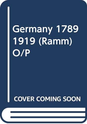 Stock image for Germany, 1789-1919: A political history (Methuen library reprints) for sale by Benjamin Books