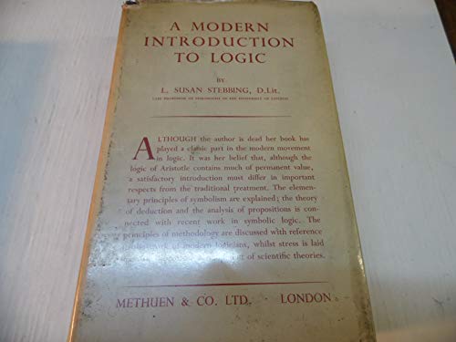 Modern Introduction to Logic (9780416357509) by L.S Stebbing