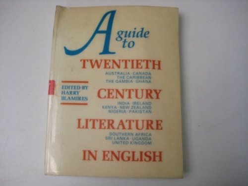 Stock image for A Guide to Twentieth Century Literature in English for sale by Montclair Book Center