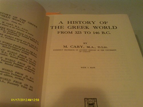 A History of the Greek World, 323-146 B.C (9780416436501) by Cary, M. (Max)