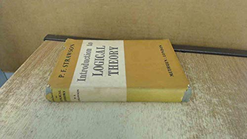 Introduction to Logical Theory - Strawson: 9780416540109