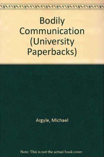 9780416552904: Bodily Communication (University Paperbacks)