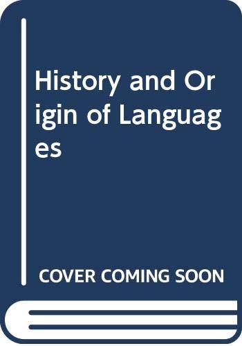 Imagen de archivo de History and Origin of Languages a la venta por HPB-Red