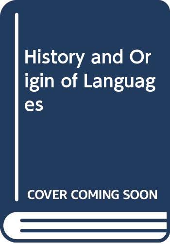Stock image for History and Origin of Languages for sale by HPB-Red