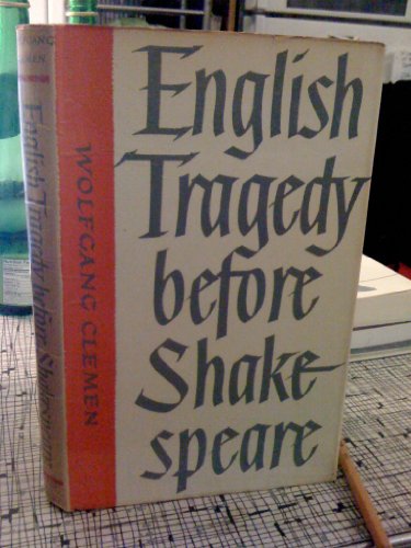 Stock image for English Tragedy Before Shakespeare for sale by Redux Books