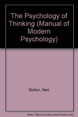 Beispielbild fr The psychology of thinking. Methuen's manuals of modern psychology. zum Verkauf von Wissenschaftliches Antiquariat Kln Dr. Sebastian Peters UG