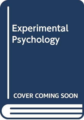 9780416674606: Experimental Psychology