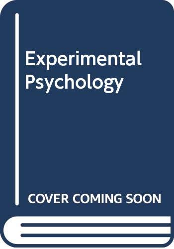 Stock image for Woodworth & Schlosberg's Experimental Psychology for sale by Anybook.com