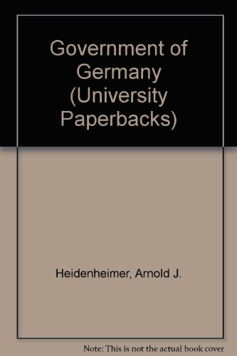 Stock image for Government of Germany (University Paperbacks) for sale by Kennys Bookstore