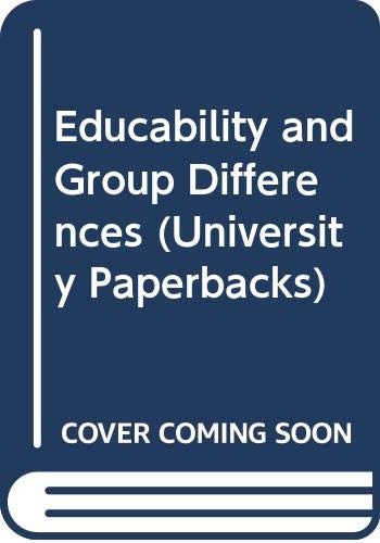 Stock image for Educability and group and differences for sale by Clement Burston Books