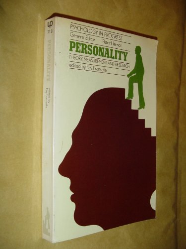 9780416727807: Personality: Theory, Measurement and Research