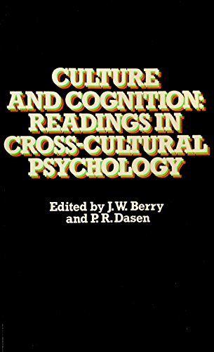 Beispielbild fr Culture and Cognition : Readings in Cross-Cultural Psychology zum Verkauf von Better World Books