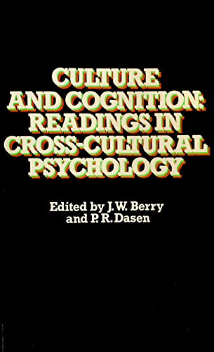 Imagen de archivo de Culture and Cognition: Readings in Cross-Cultural Psychology (University Paperbacks) a la venta por Zubal-Books, Since 1961