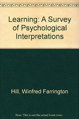 Beispielbild fr Learning : A Survey of Psychological Interpretations zum Verkauf von PsychoBabel & Skoob Books