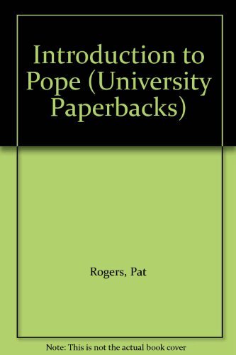 Beispielbild fr An Introduction to Pope (University Paperbacks) zum Verkauf von Reuseabook