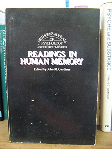 Stock image for Readings in human memory (Methuen's manuals of psychology) for sale by Hay-on-Wye Booksellers