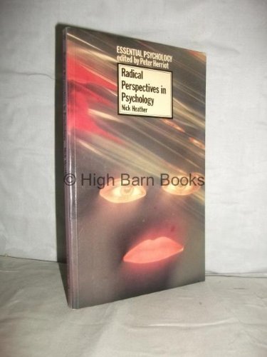 Stock image for Radical Perspectives in Psychology for sale by Better World Books Ltd