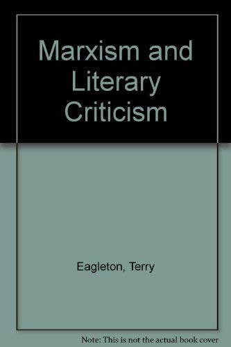 9780416824209: Marxism and Literary Criticism