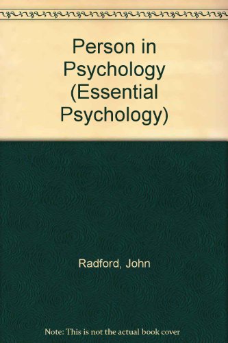 9780416831306: Person in Psychology (Essential Psychology)