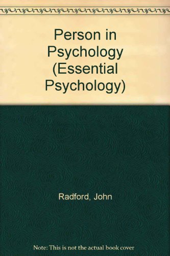 9780416831306: The person in psychology (Essential psychology)