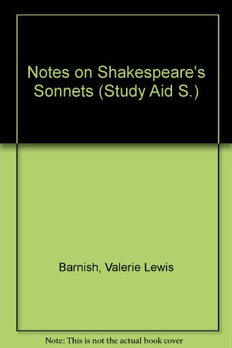 Beispielbild fr Notes on Shakespeare s Sonnets (Study Aid S.) zum Verkauf von medimops