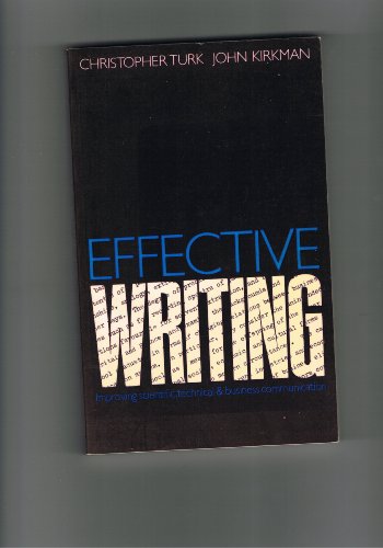 Effective Writing Pb T (9780419116806) by Kirkman