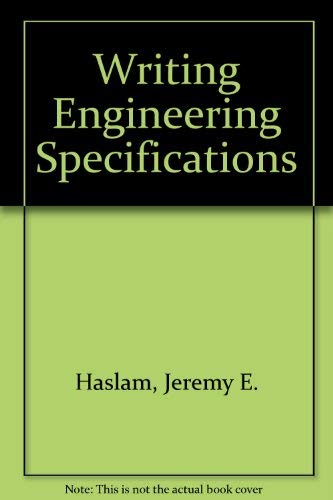 9780419137504: Writing Engineering Specifications: A Guide to Content, Style and Layout