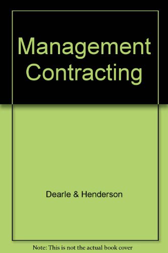 Imagen de archivo de Management Contracting a la venta por AwesomeBooks