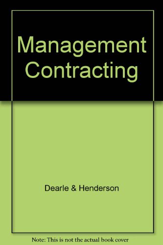 9780419144403: Management Contracting