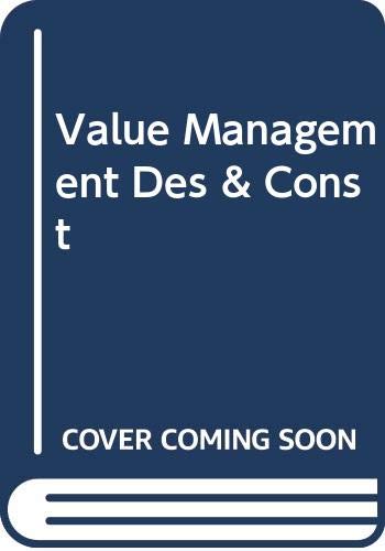 Value Management Des & Const (9780419151104) by Steven Male; Kelly, John R