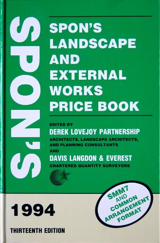 9780419185109: Spon's Landscape and External Works Price Book 1994