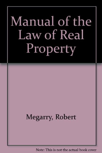 Imagen de archivo de Manual of the Law of Real Property a la venta por WorldofBooks