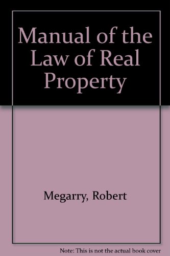 Stock image for Manual of the Law of Real Property for sale by WorldofBooks