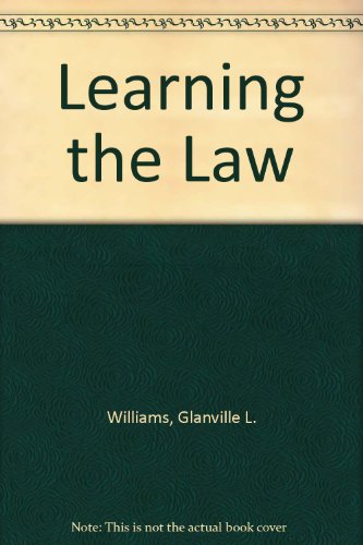 Imagen de archivo de Learning the Law a la venta por ThriftBooks-Atlanta