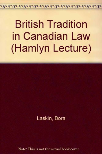 The British Tradition in Canadian Law