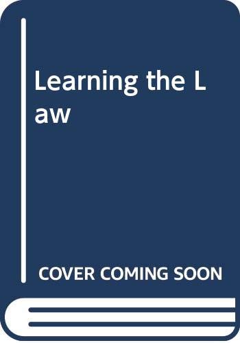 9780420451309: Learning the Law