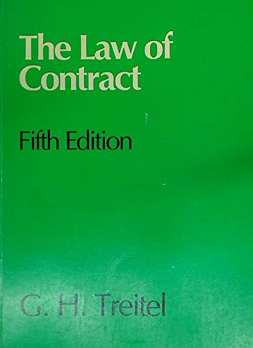 Stock image for The Law of Contract. Fifth Edition. for sale by Plurabelle Books Ltd