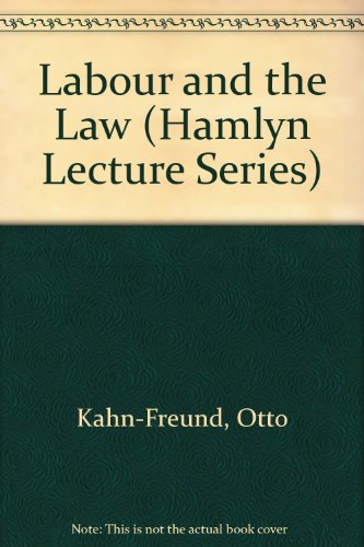 Imagen de archivo de Kahn-Freund's Labour and the Law a la venta por Better World Books Ltd